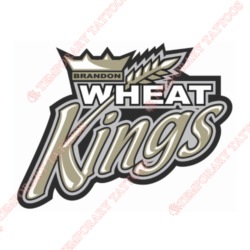 Brandon Wheat Kings Customize Temporary Tattoos Stickers NO.7487